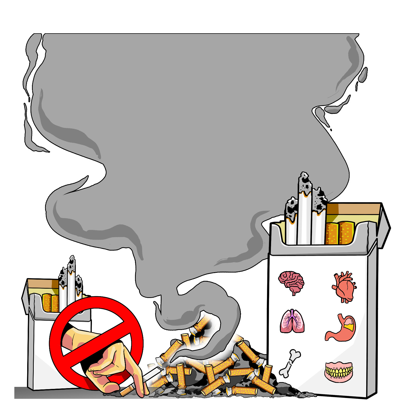 ILUSTRASI: Bahaya asap rokok bagi kesehatan tubuh.