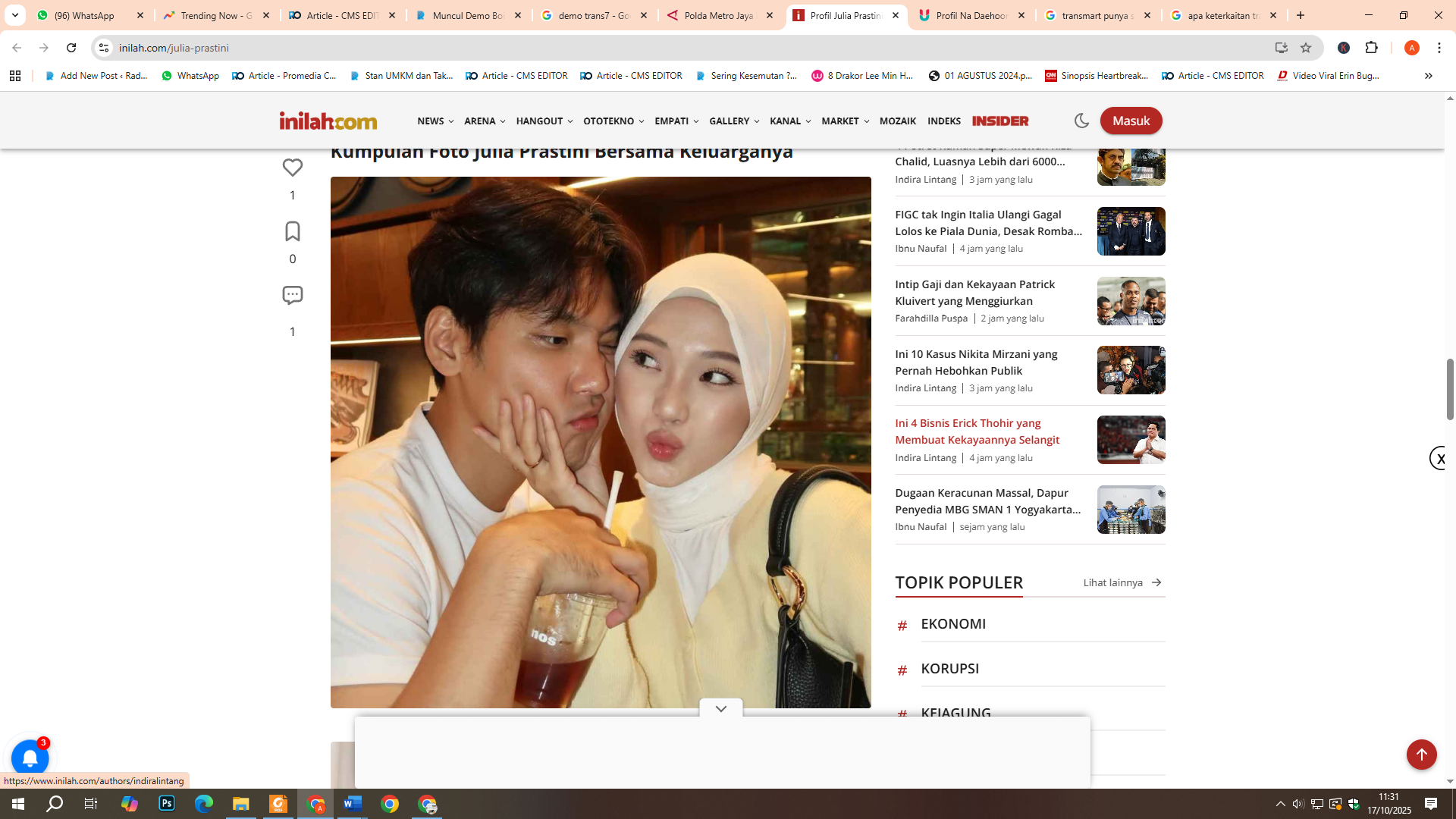 Profil Julia Prastini