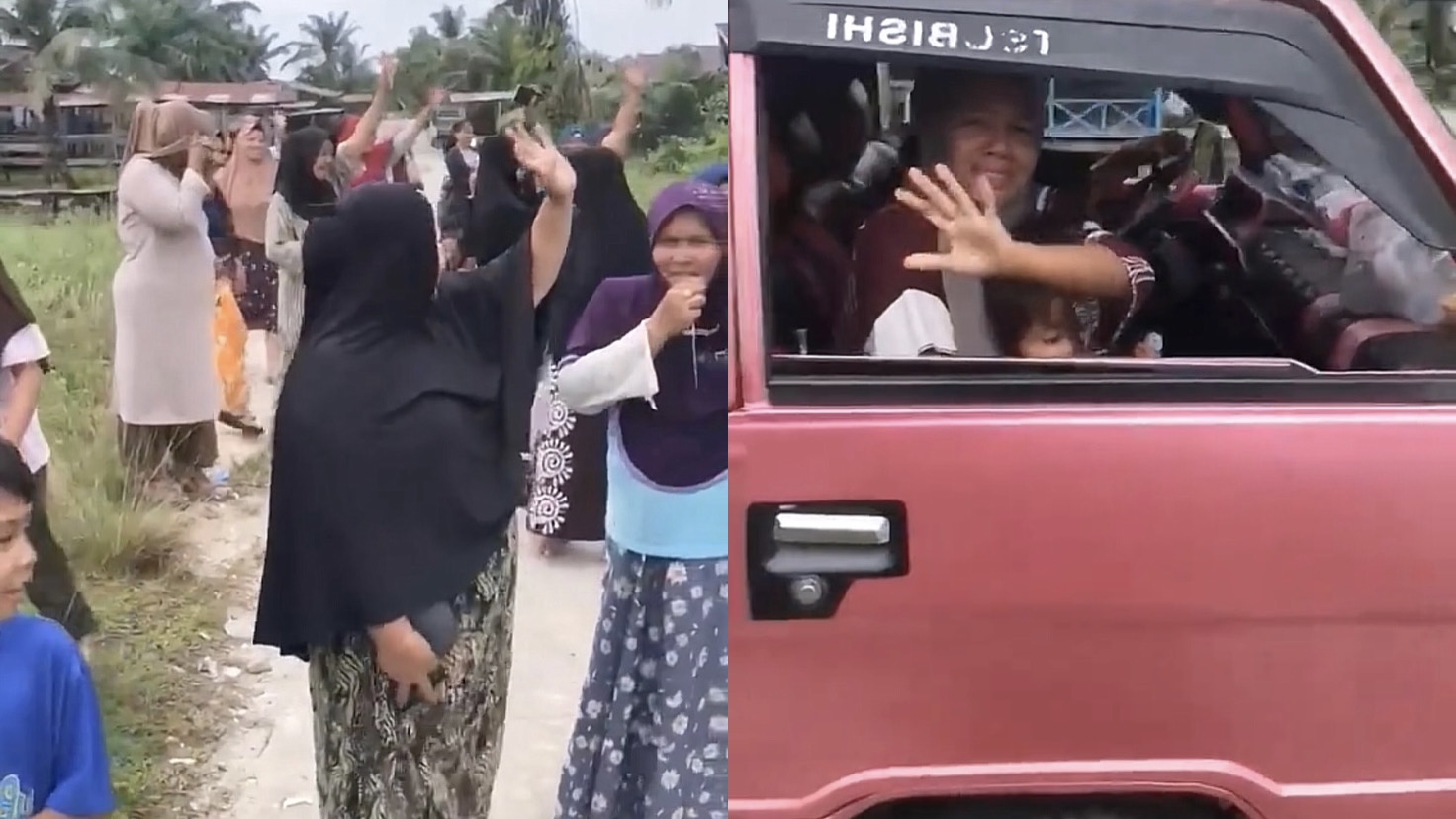 Istri yang viral diceraikan suaminya usai diangkat PPPK berpamitan dengan warga di kampungnya.