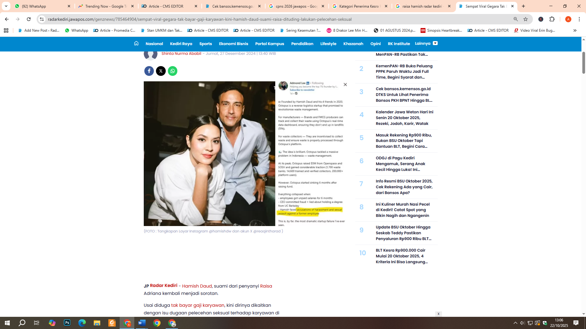 Raisa diisukan gugat cerai Hamish Daud