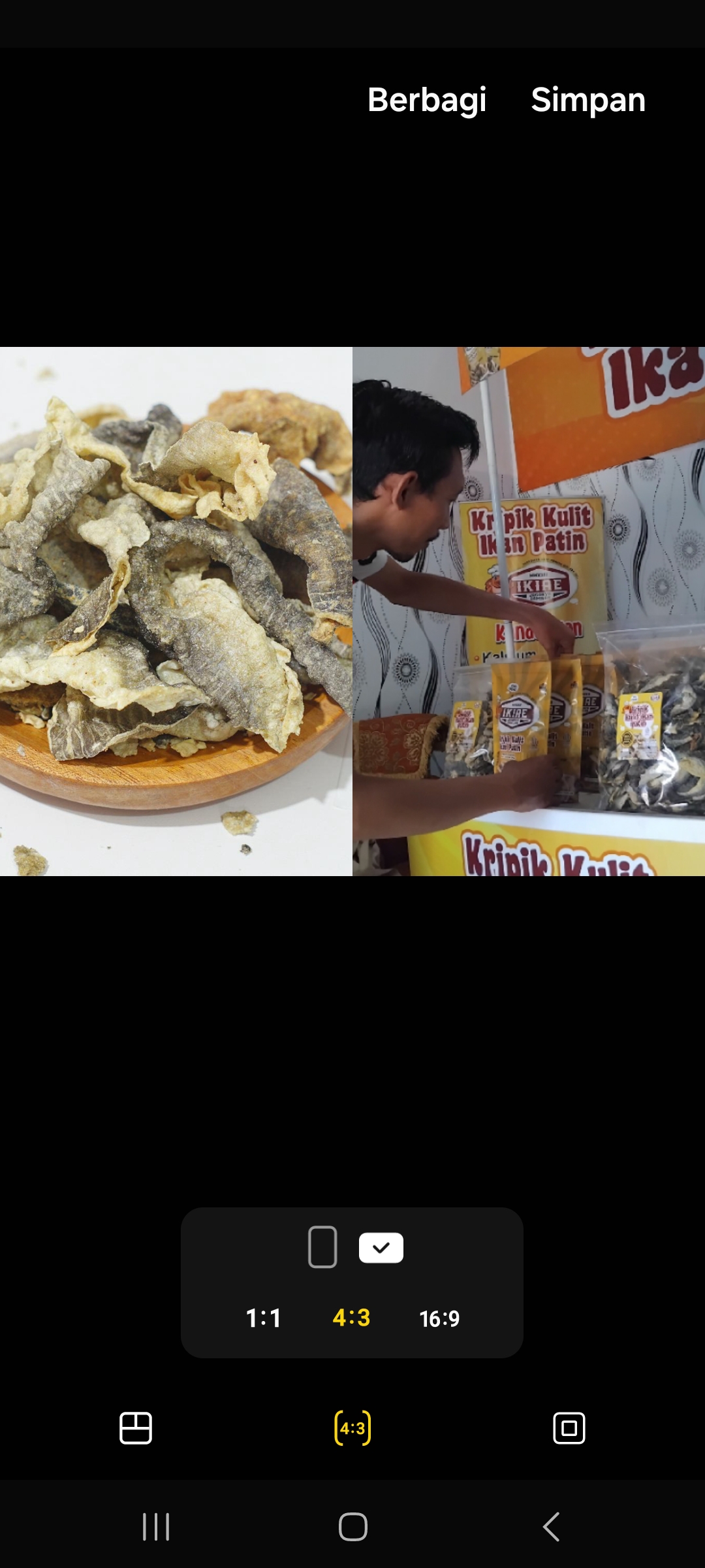 RENYAH: Cara membuat keripik kulit ikan patin.