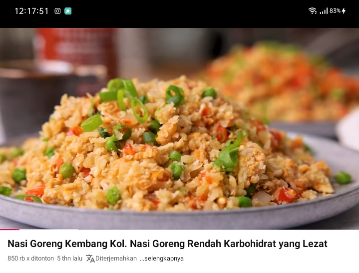 Nasi goreng kembang kol, alternatif rendah karbohidrat yang tetap gurih