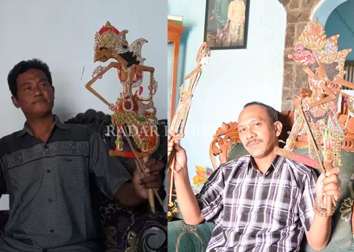 Dua dalang Wayang Krucil Kediri.