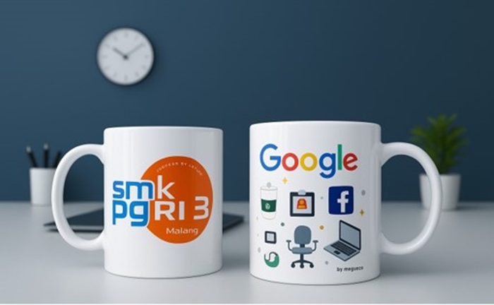 mug keramik berlogo event, merchandise favorit peserta seminar