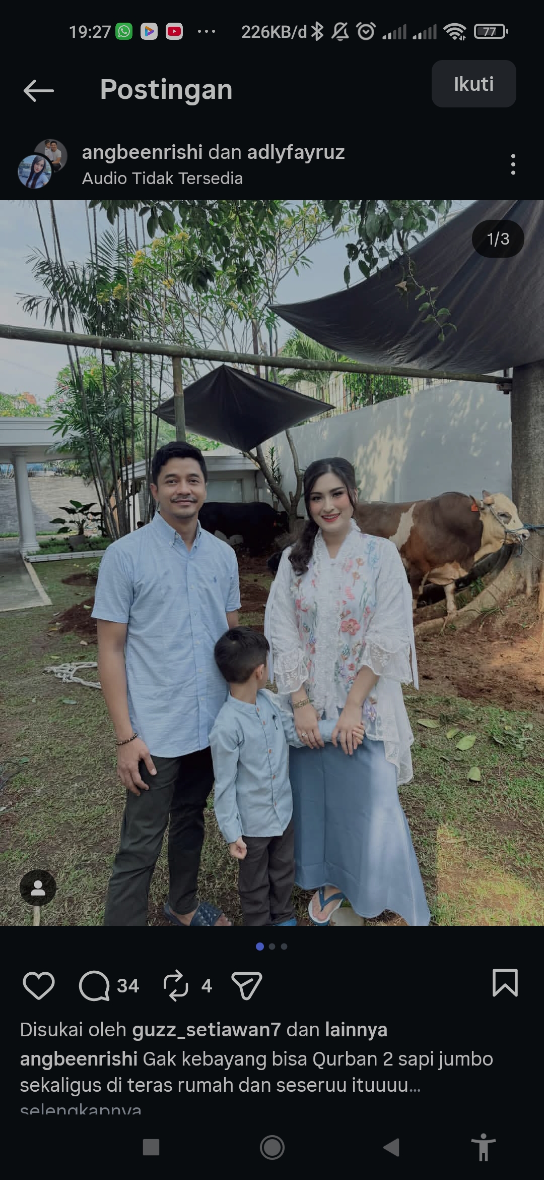 Angbeen dan Adly sempat tak direstui menikah