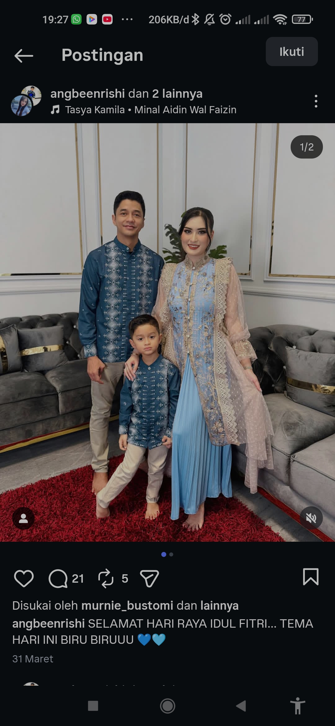 Angbeen Rishi gugat cerai Adly Fairuz