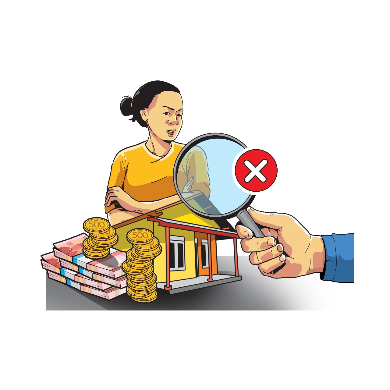 Ilustrasi penerima BLT yang gagal ketika verifikasi.