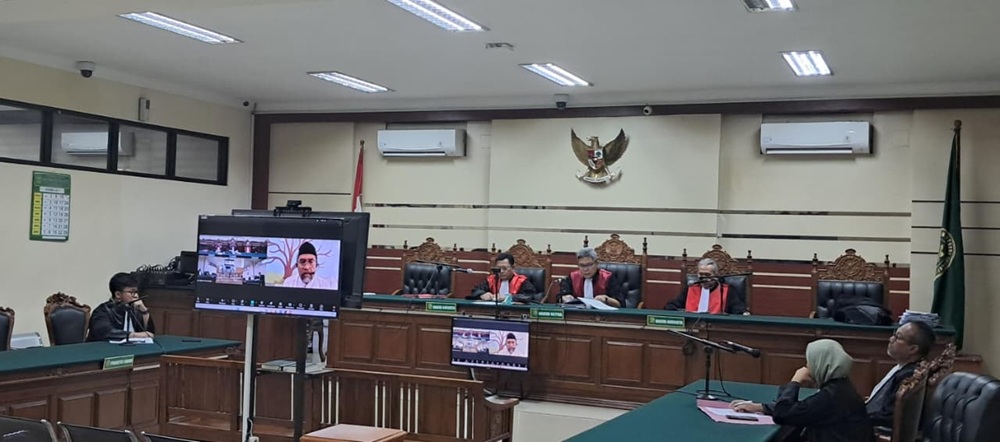 Suasana sidang kasus korupsi sapi di PN Tipikor Surabaya,
