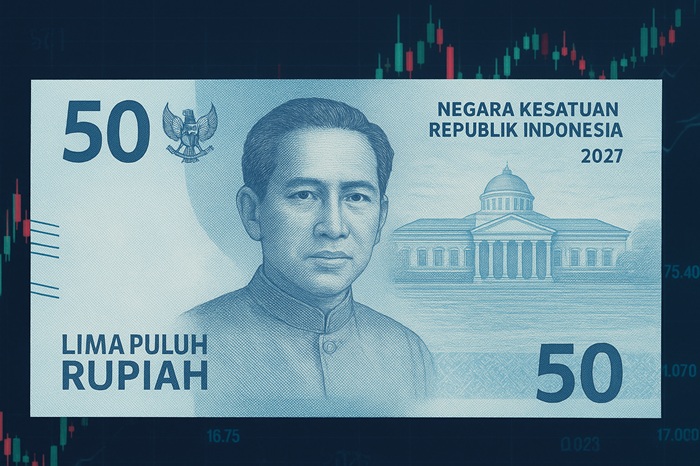 Ilustrasi uang rupiah pecahan Rp 50