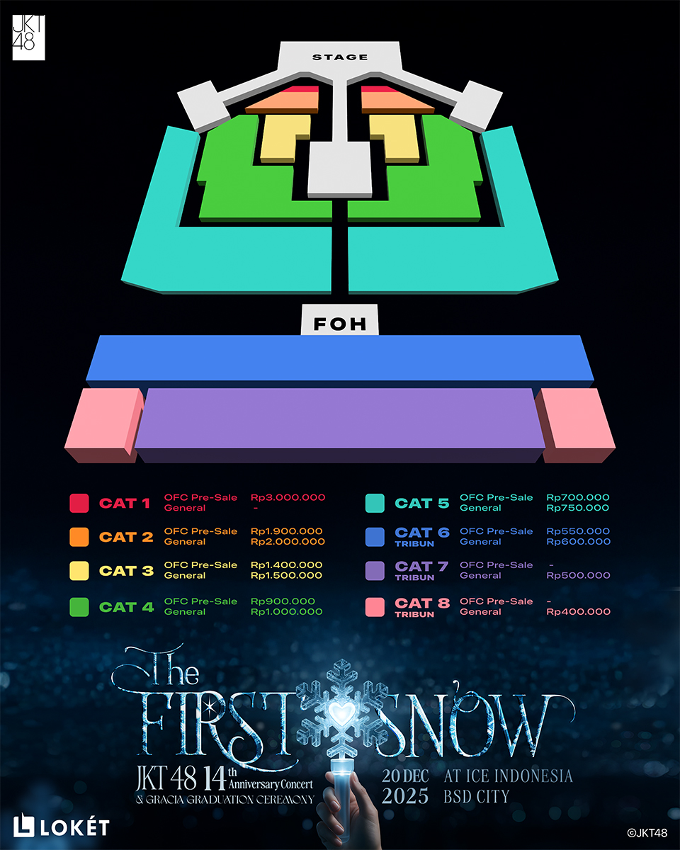 Harga Tiket THE FIRST SNOW | JKT48 14th Anniversary Concert & Gracia Graduation Ceremony