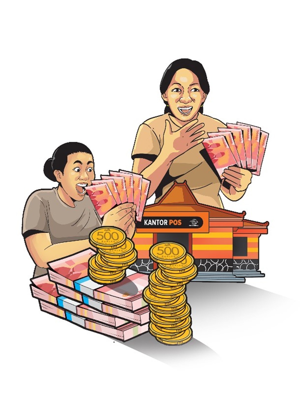 Ilustrasi Penerima BLTS Kantor Pos