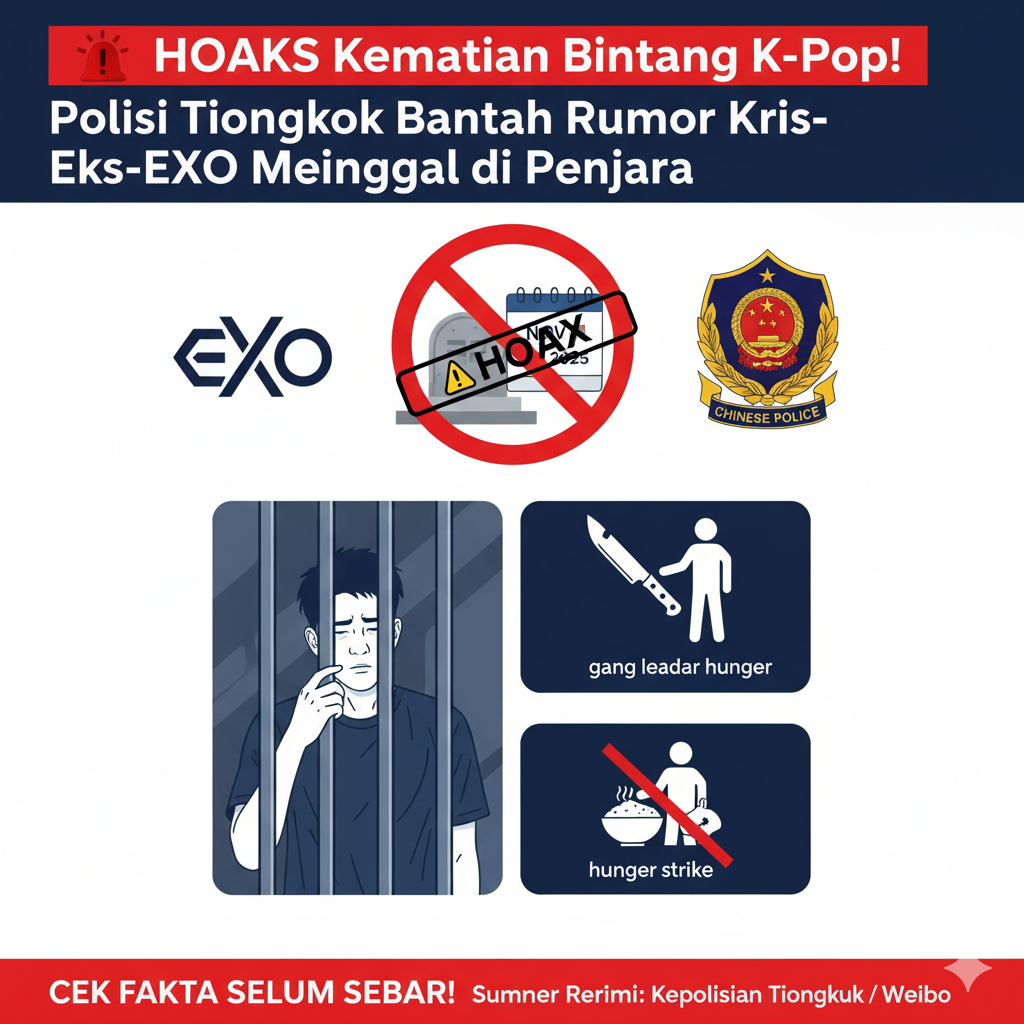 Ilustrasi Hoax Kematian Kris Wu di Penjara Taiwan