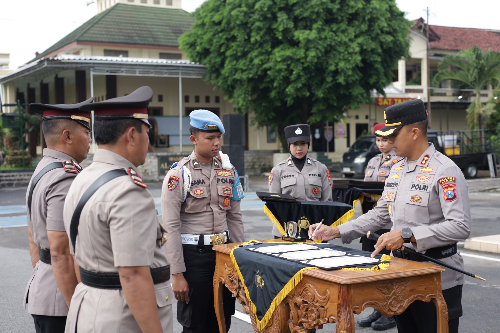 Mutasi pejabat Polres Kediri.