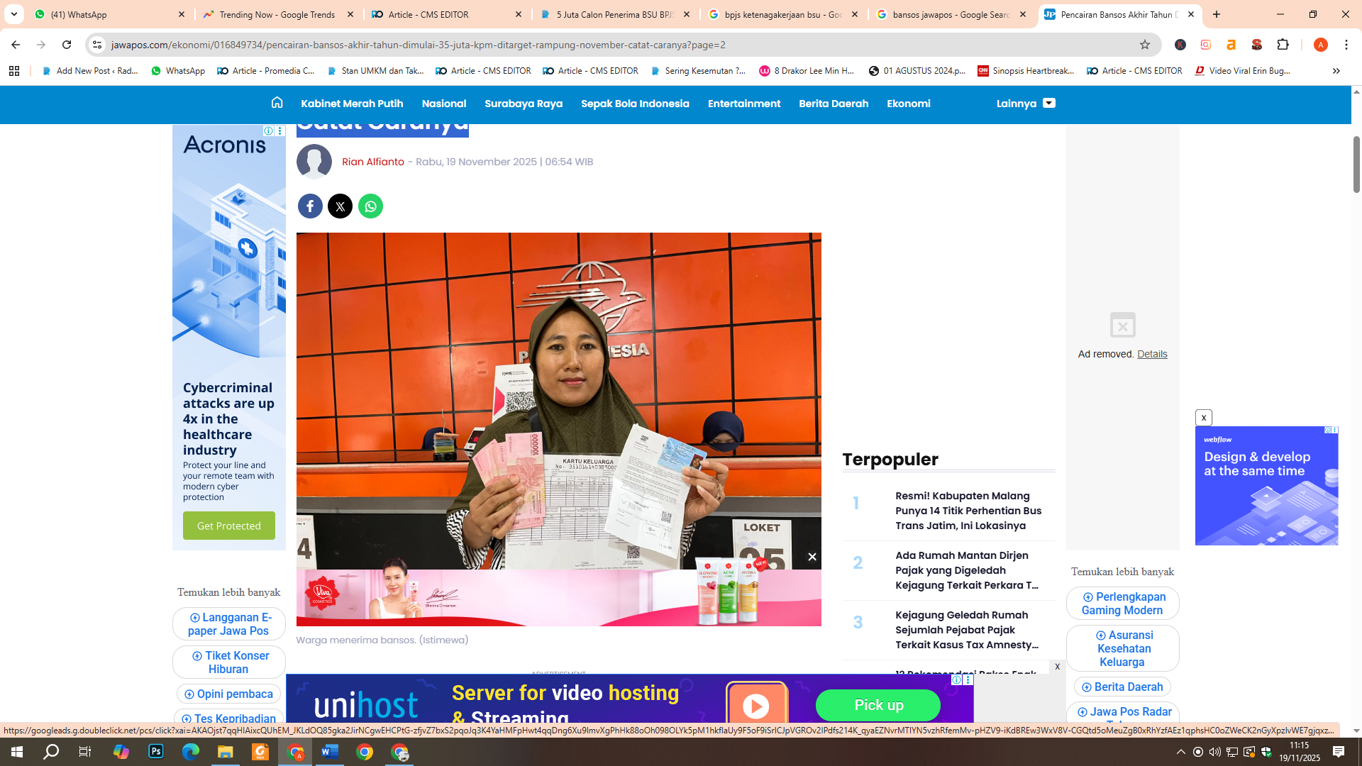 Ilustrasi penerima BSU 2025