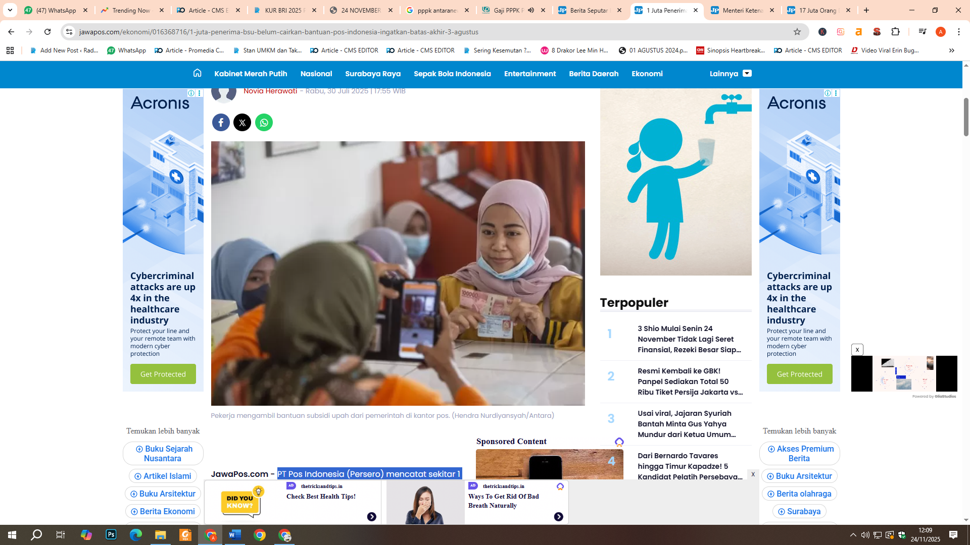 Pencairan BSU BPJS Ketenagakerjaan 2025