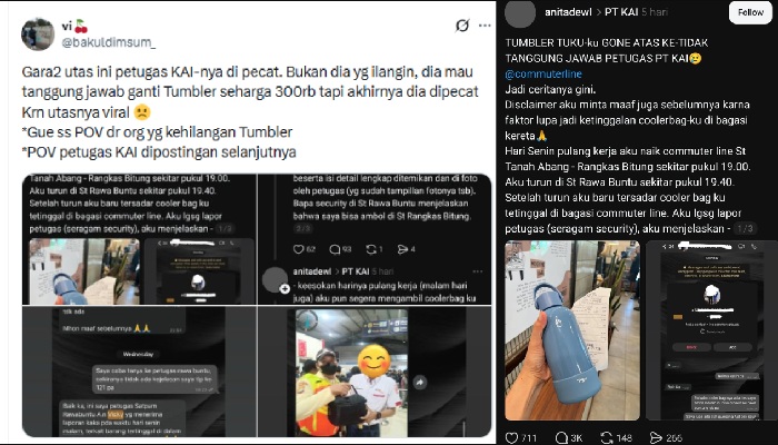 Tangkapan layar postingan yang bikin Argie di pecat