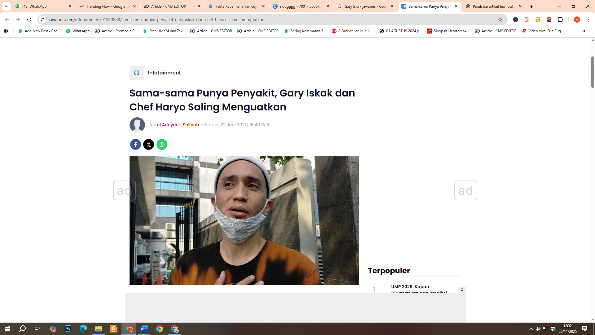 Gary Iskak meninggal Dunia