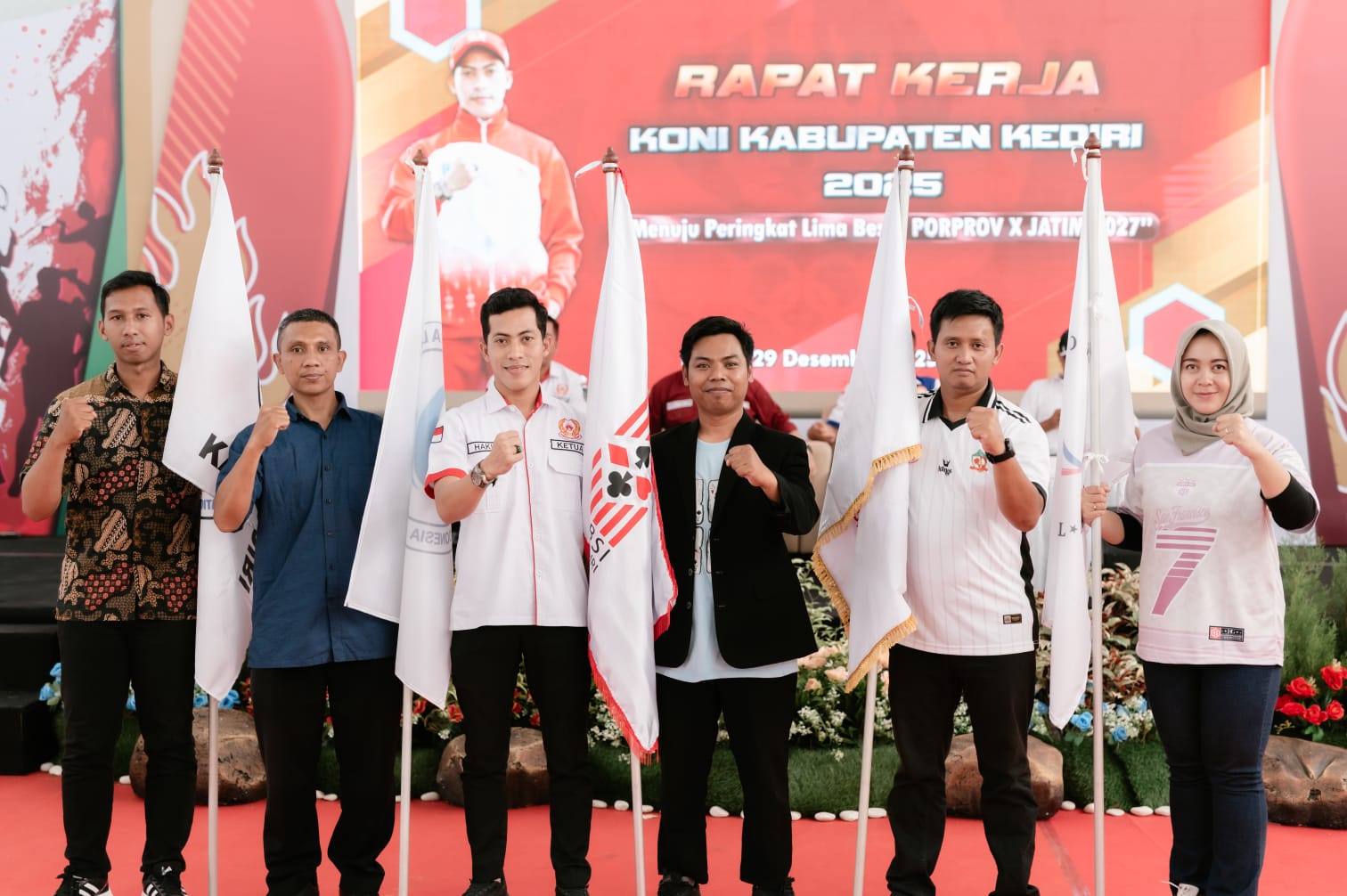 KONI Kabupaten Kediri meresmikan lima cabor baru.