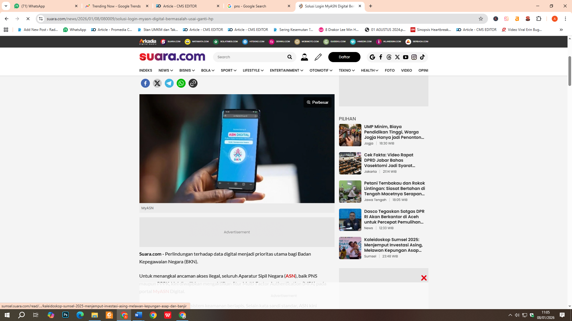 ASN Digital, cara aktivasi MFA