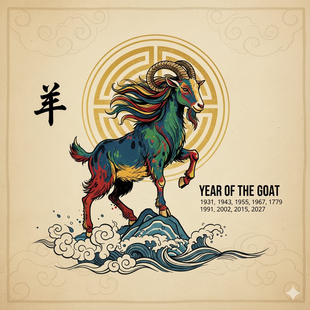 Ilustrasi Shio Kambing
