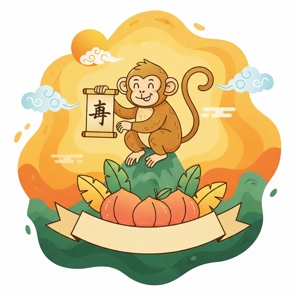 Ilustrasi Shio Monyet