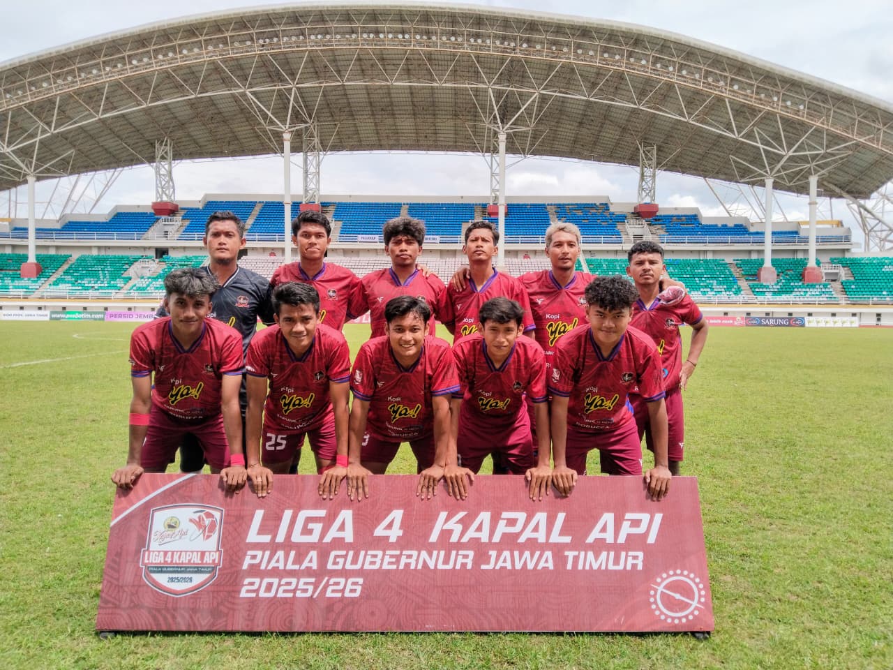 Skuad Inter Kediri sebelum menjalani laga.