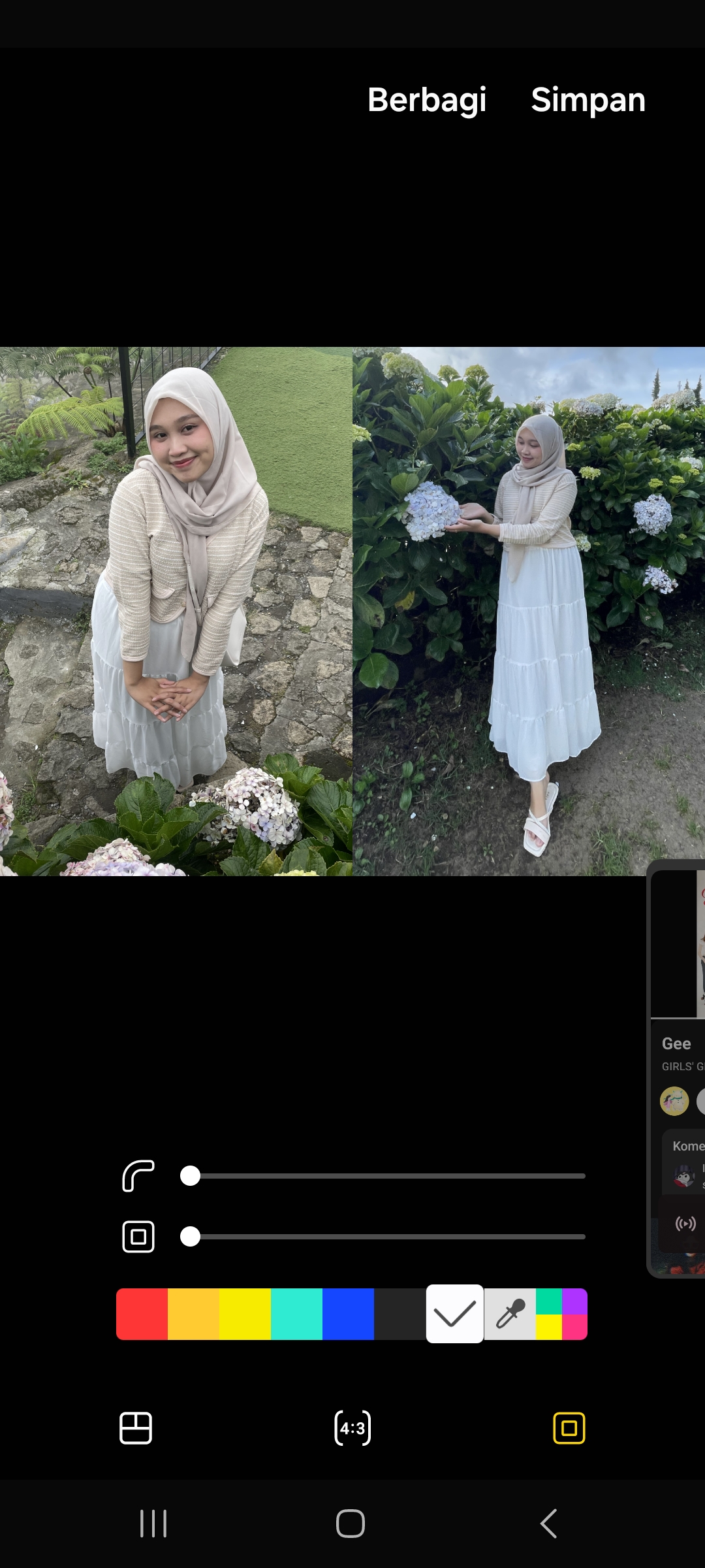 Model berfoto dengan outfit tema alam (Diana Yunita Sari/JPRK)