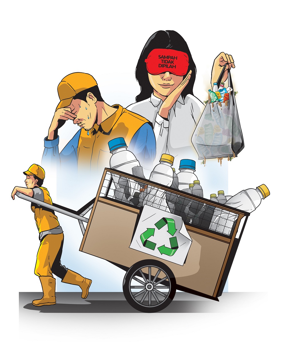 Ilustrasi persoalan sampah.