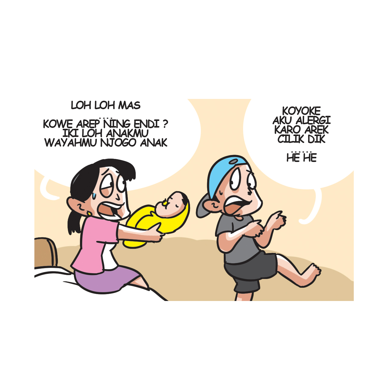 Ilustrasi Gelem Gawene Ora Anake