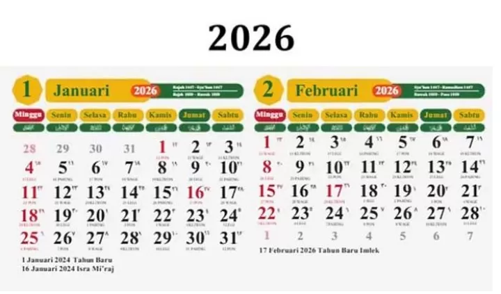 Kalender 2026
