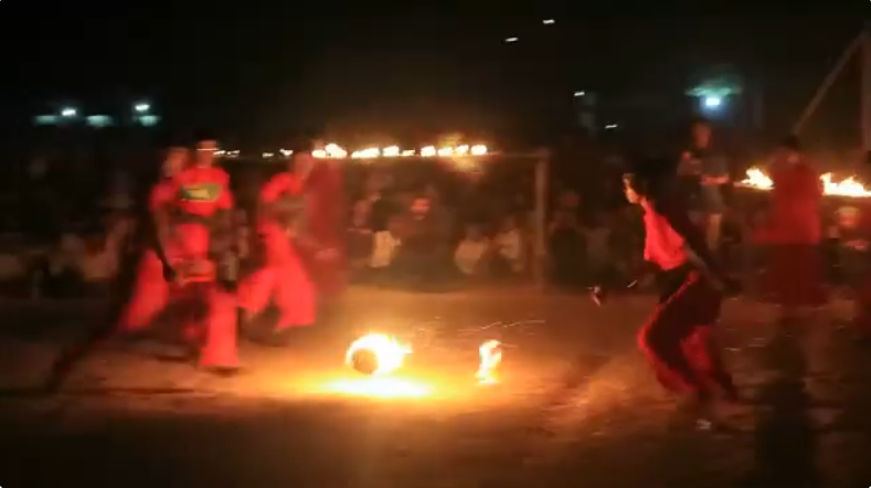 Sepak Bola Api Santri Lirboyo