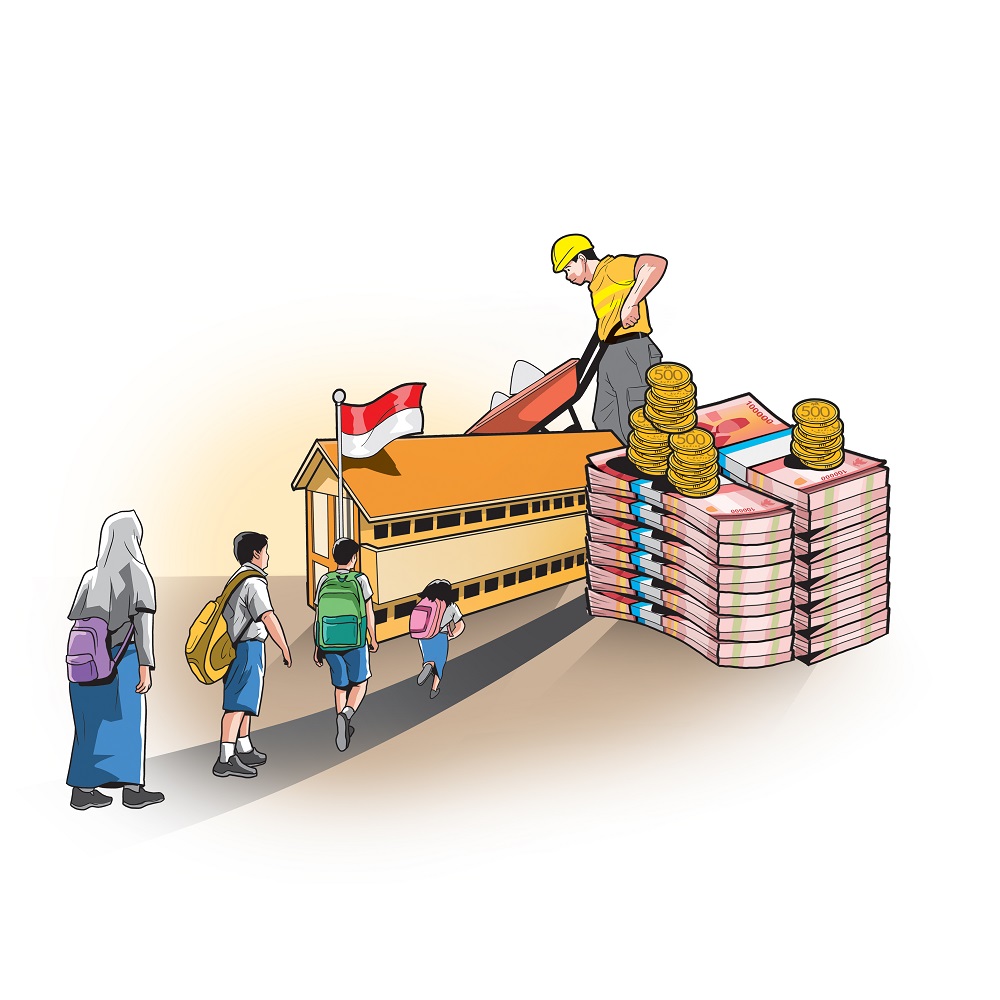 Ilustrasi revitalisasi sekolah.