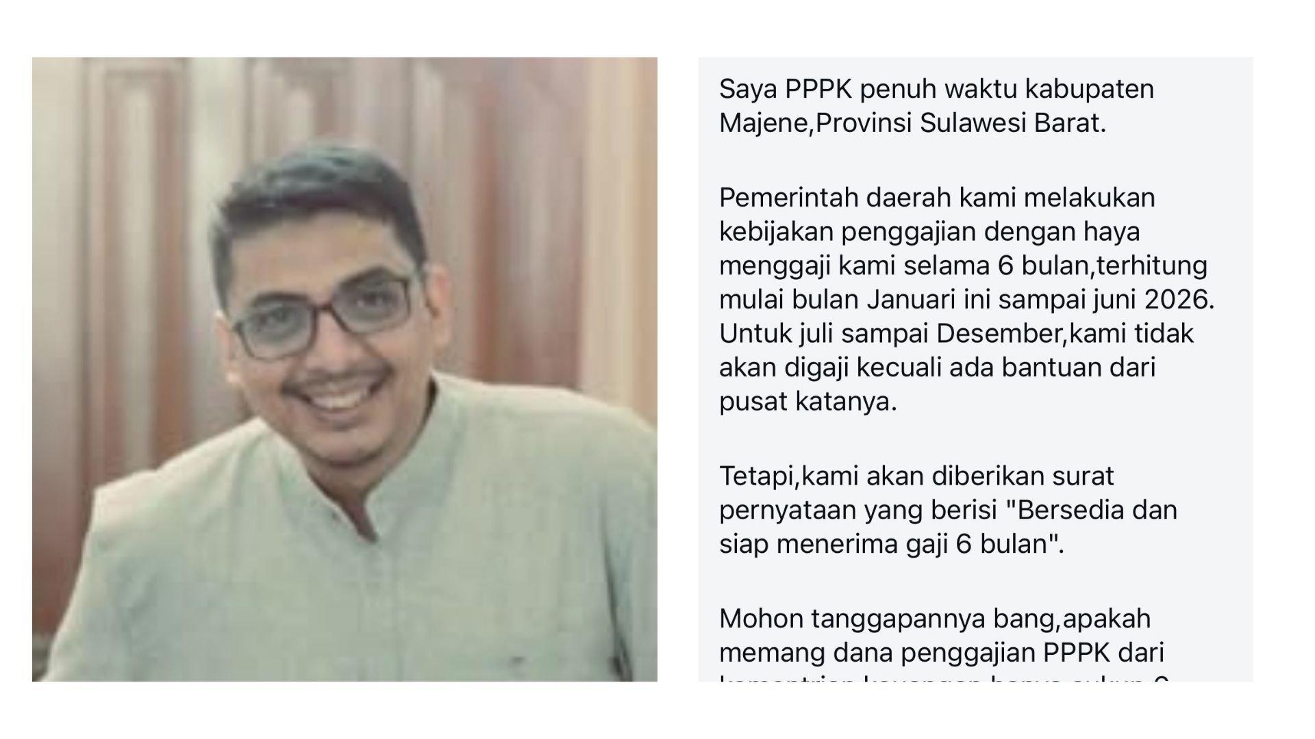 Zainal Arifin Mocthar menerima aduan di sosial media terkait penggajian PPPK