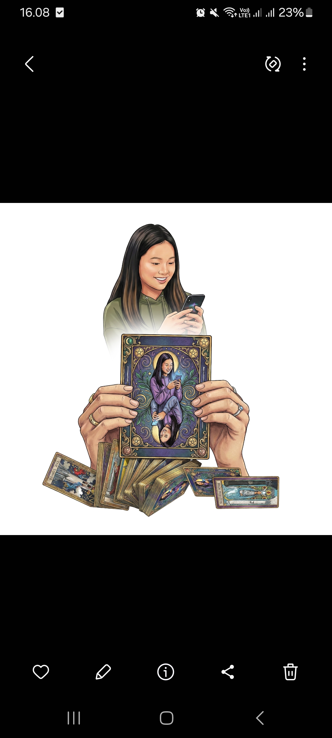 Ilustrasi kartu tarot yang tengah ramai digemari Gen-Z (Ilustrasi: Afrizal/JPRK)