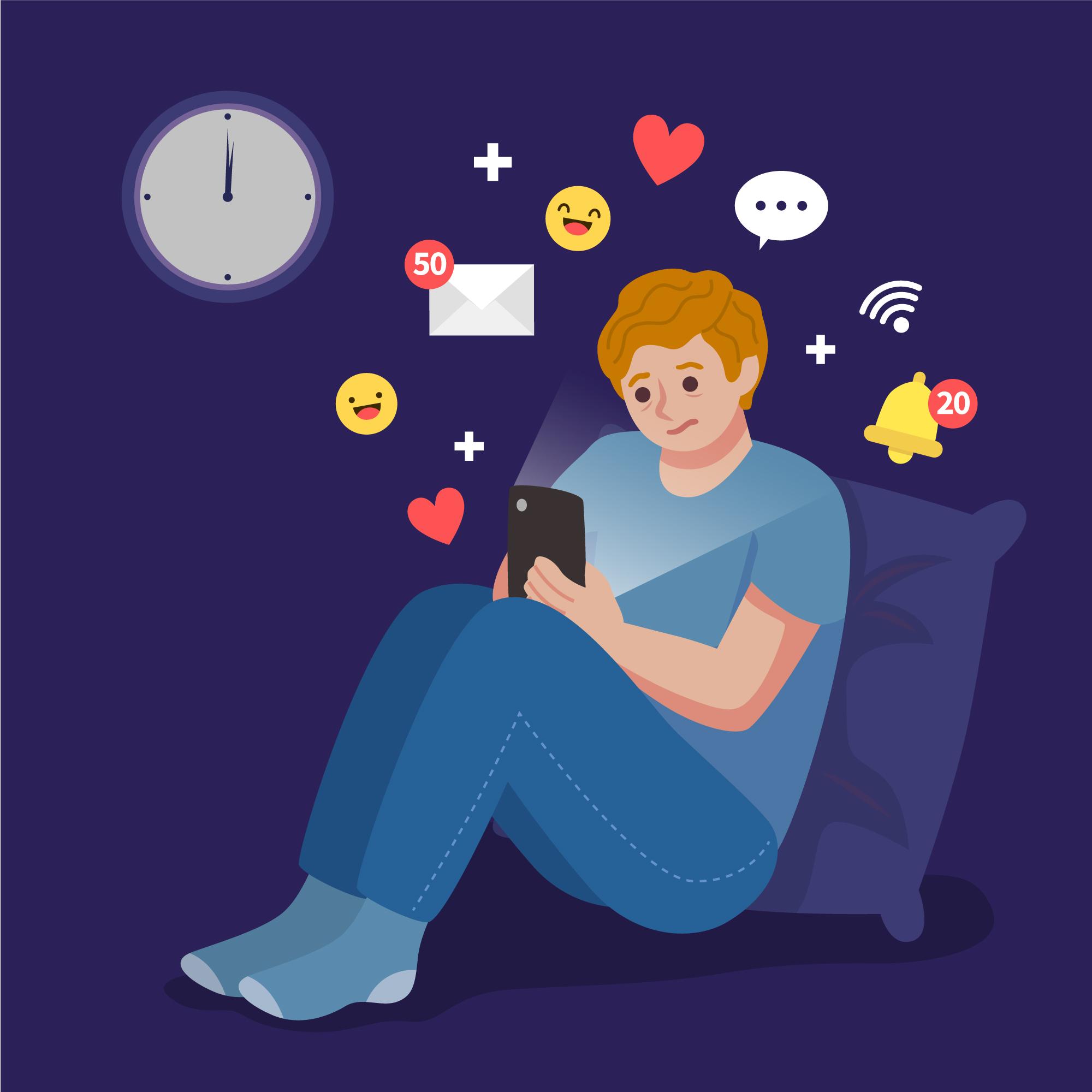 Scroll medsos malam hari