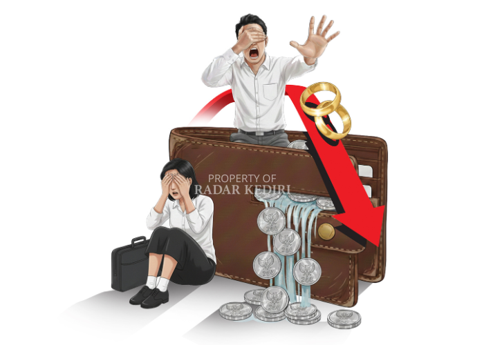 Ilustrasi Gen Z pilih menunda nikah karena ekonomi sulit. (Ilustrasi Afrizal)
