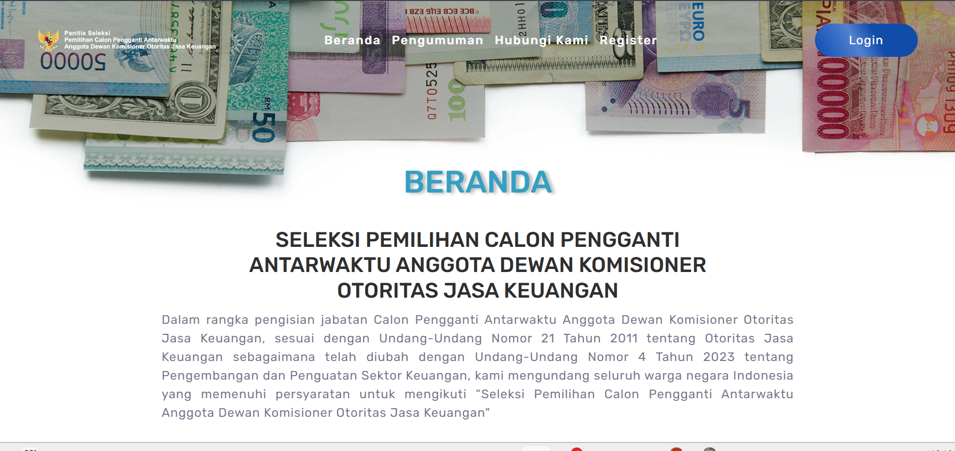 SELEKSI PEMILIHAN PENGGANTI ANGGOTA DK OJK