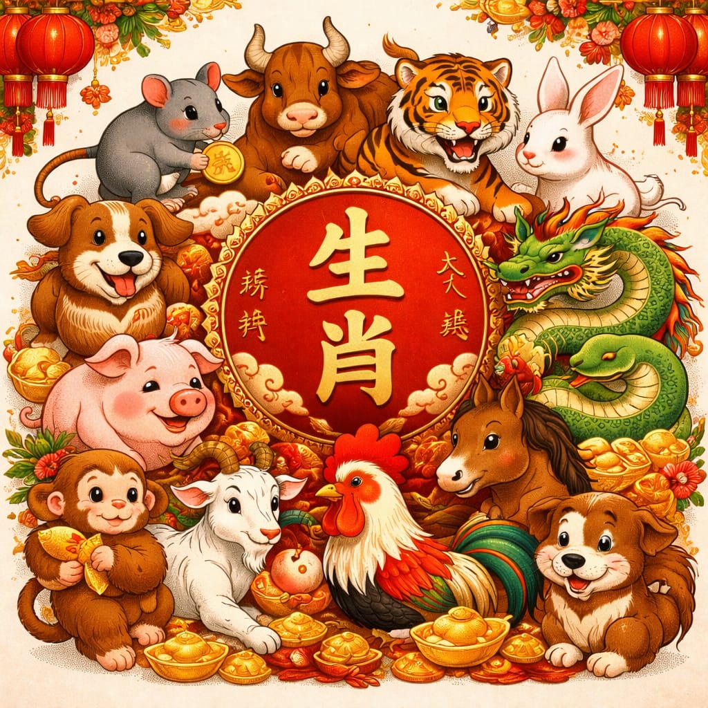Ilustrasi 12 Shio