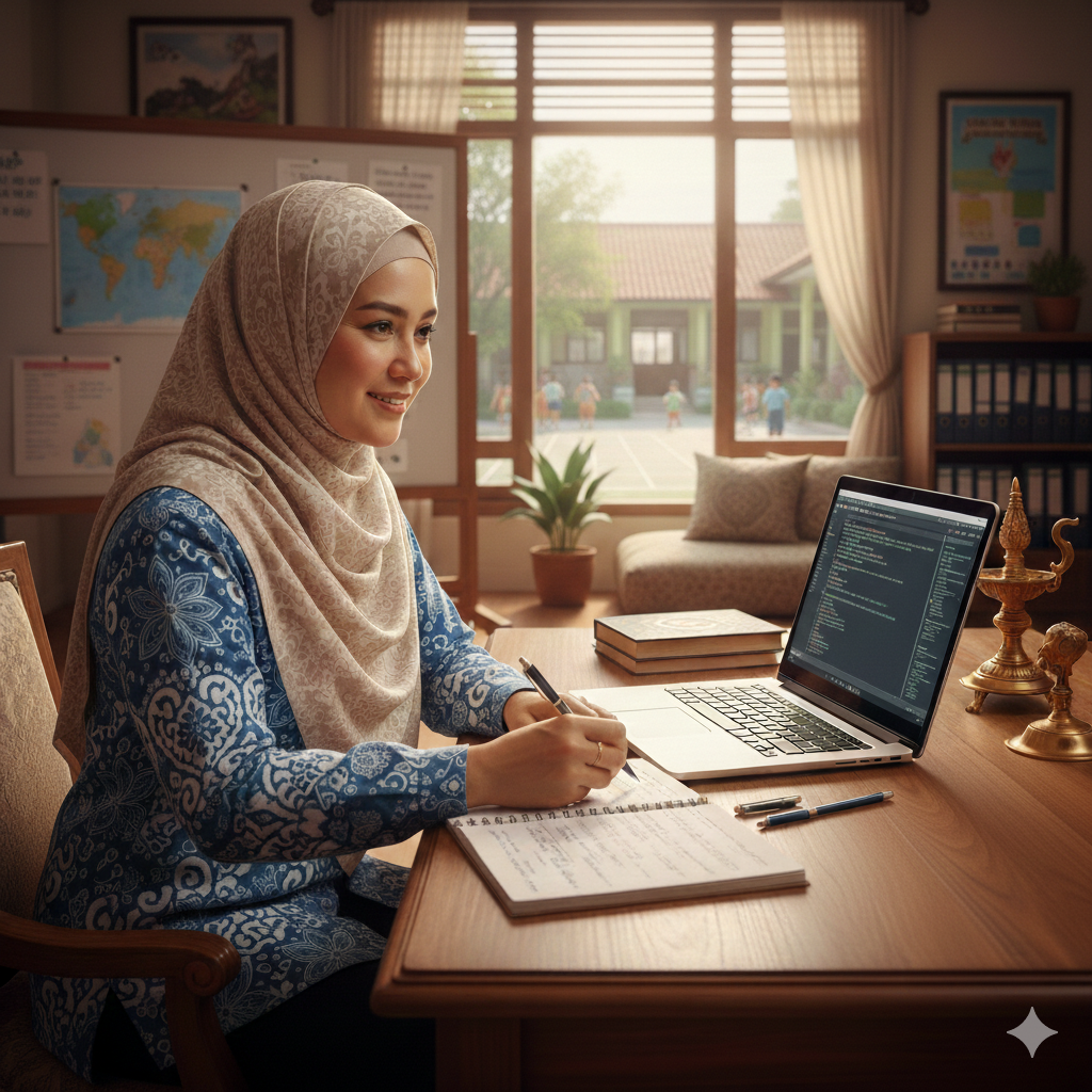 Ilustrasi Guru Cek Info GTK 2026