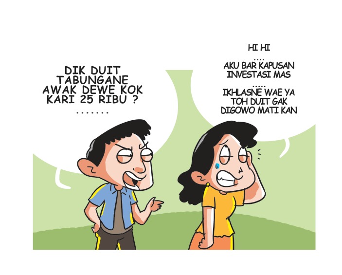 Ilustrasi wanita yang tertimpa kesialan secara berurutan.