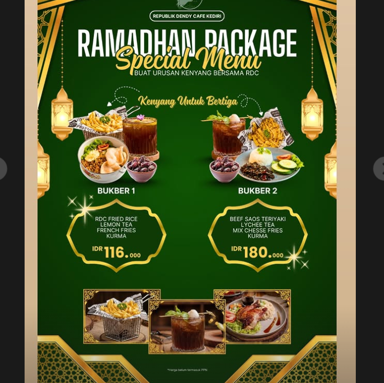 Menu Republik Dendy Cafe Kediri