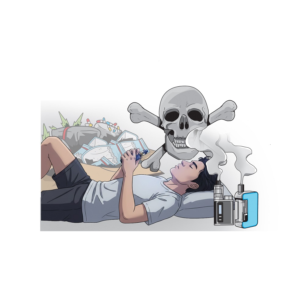 Ilustrasi penyalahgunaan narkoba modus baru menggunakan vape.