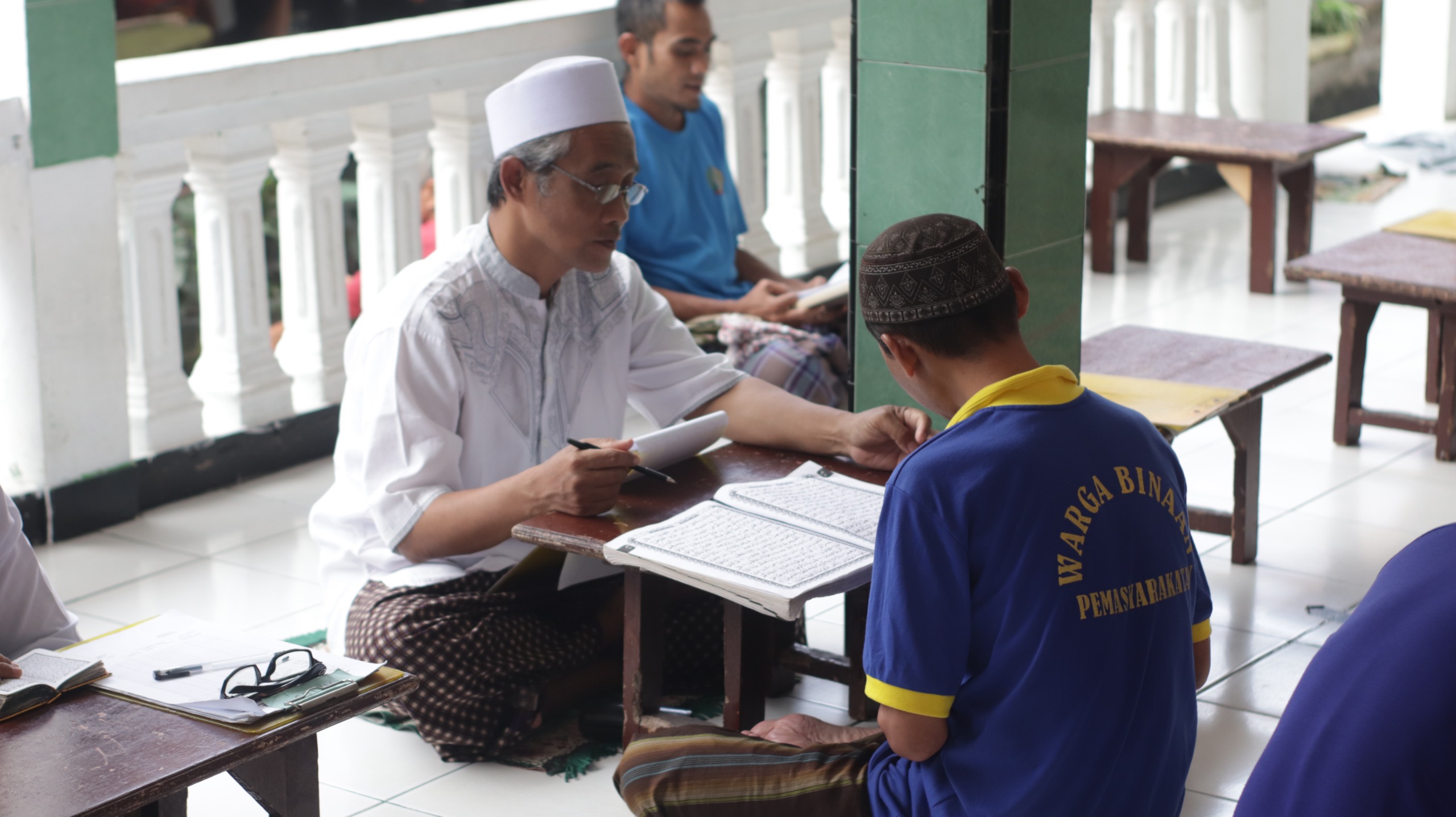 Suasana mengaji di Lapas Kelas IIA Kediri.