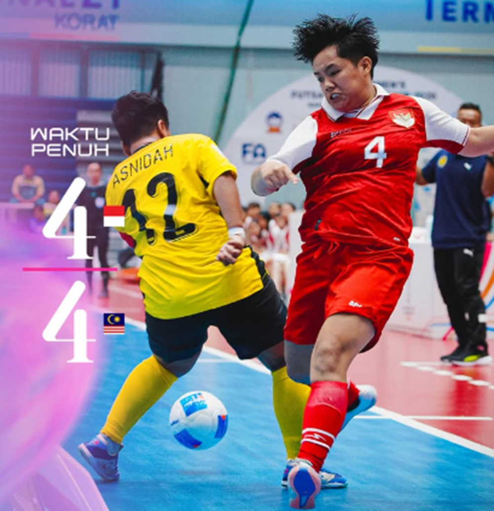 Timnas Futsal Putri Indonesia Gagal Menang Lawan Malaysia