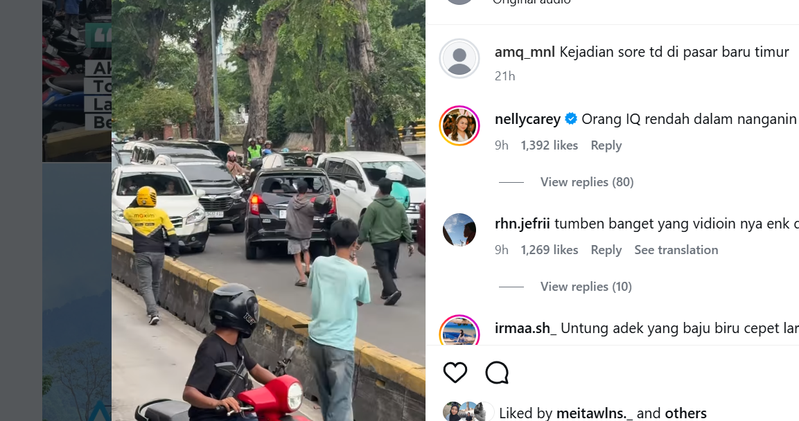 Pengepungan Pengendara Movil Toyata Calya (Instagram/@amq_mnl)