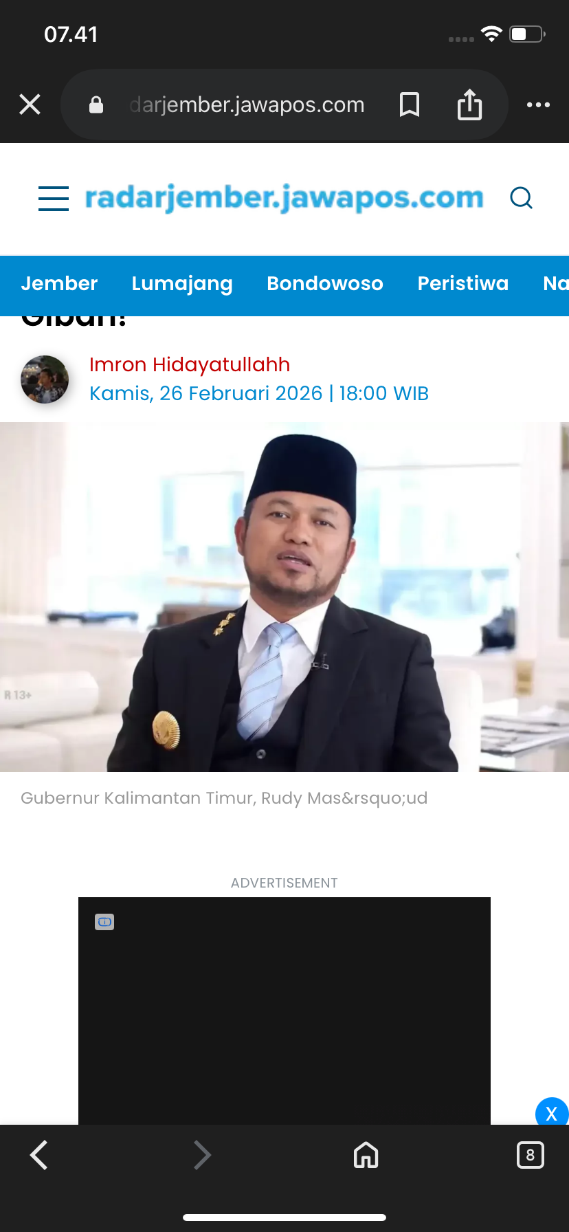 Gubernur Kaltim Rudy Mas&rsquo;ud