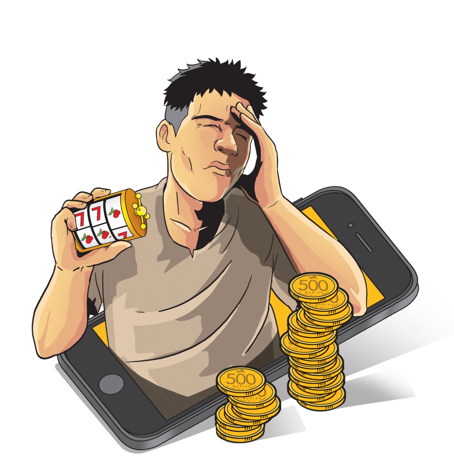 Ilustrasi judi online. 