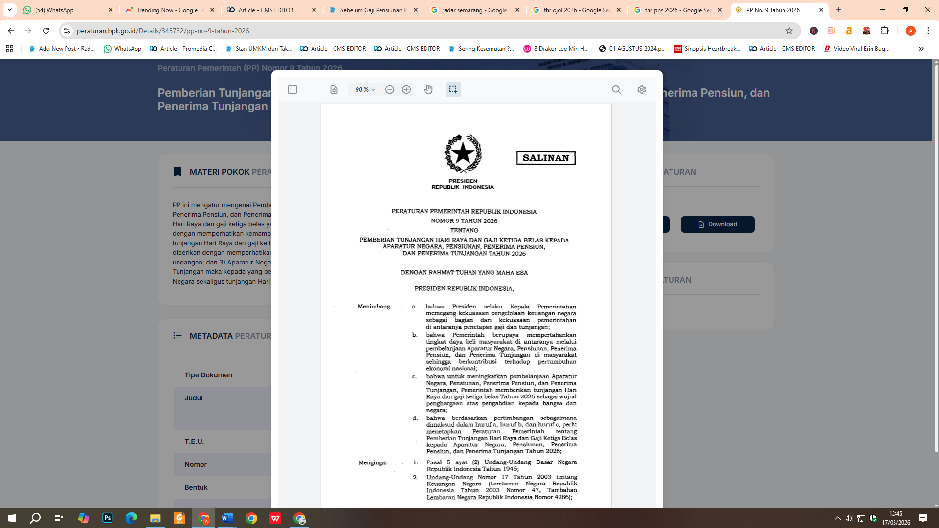 PP Nomor 9 Tahun 2026