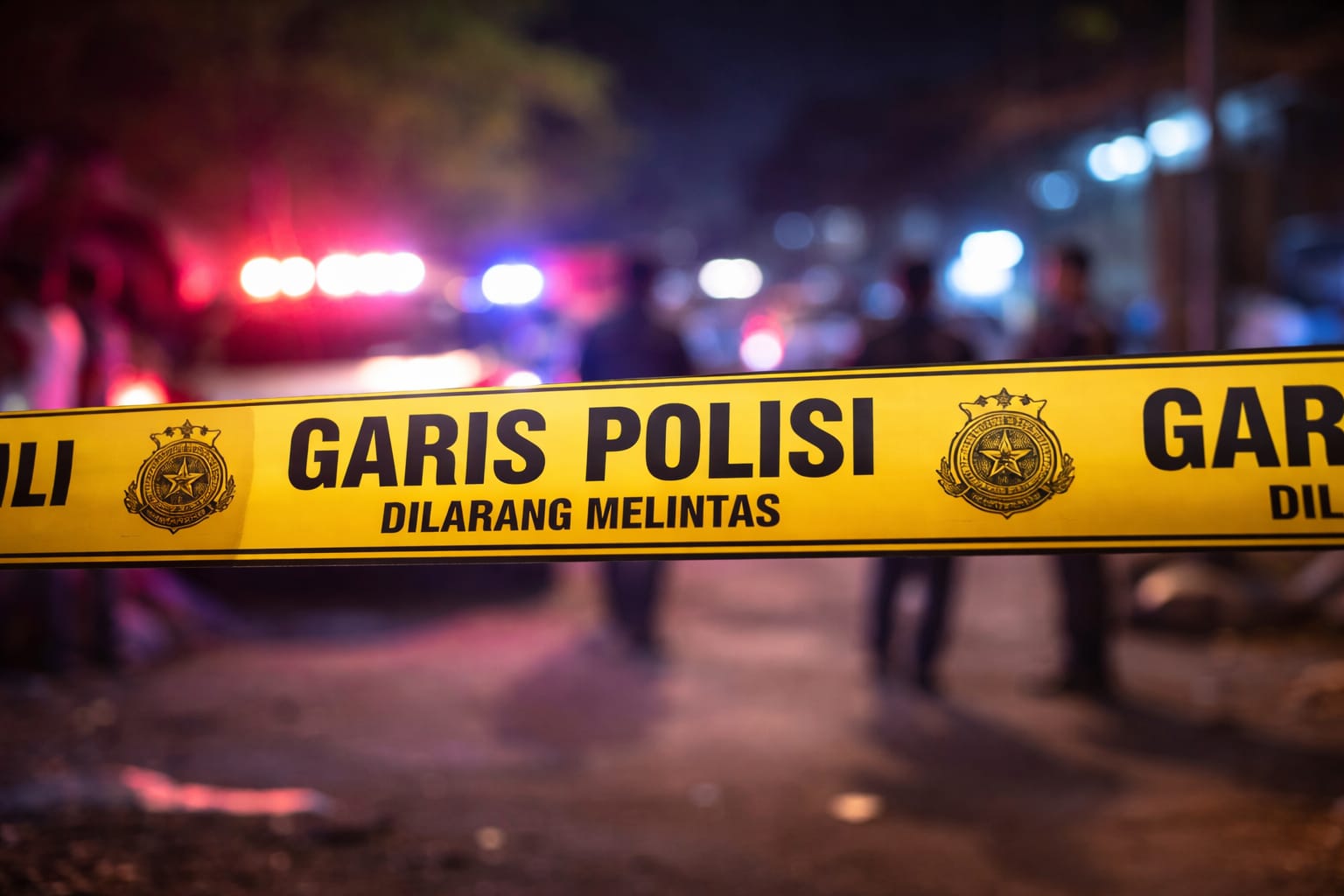 Ilustrasi garis polisi.