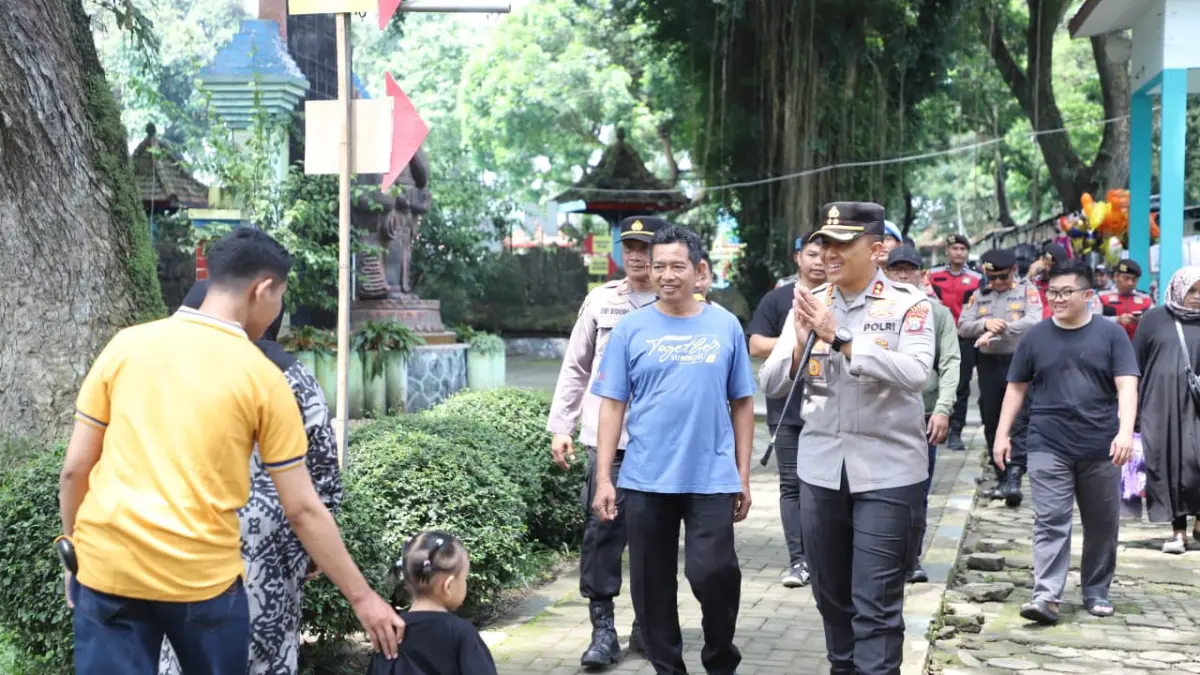 Kapolres Kediri Mengecek Tempat Wisata untuk Jamin Keamanan Libur Lebaran